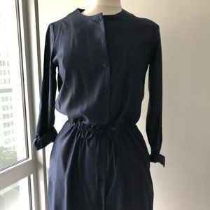 Navy blue shirt dress from UNIQLO